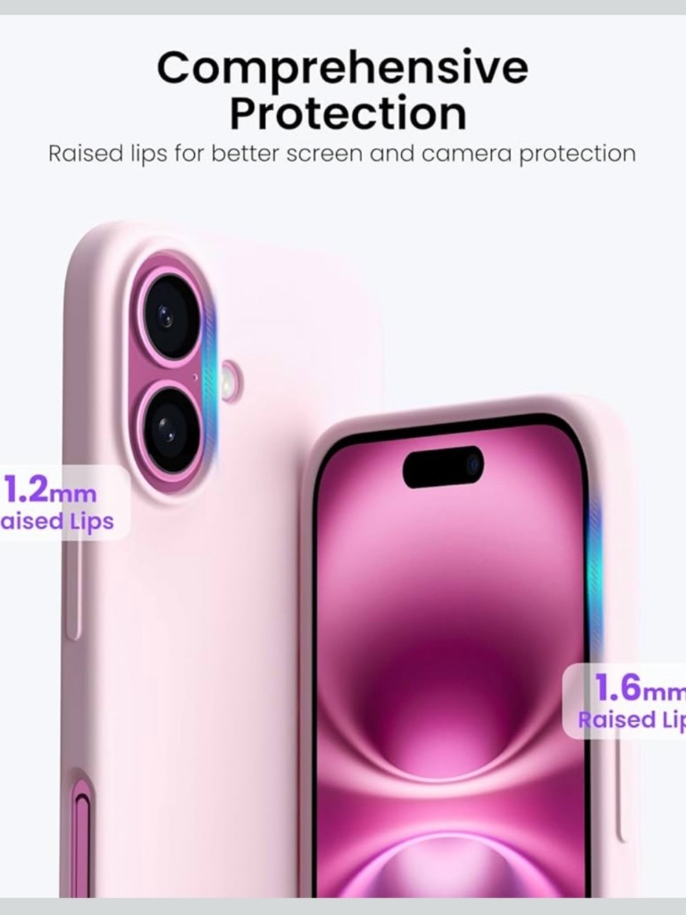 Brand new Iphone 16 PLUS case liquid silicone chalk pink